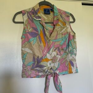 Vintage Silk Tori Richard crop top